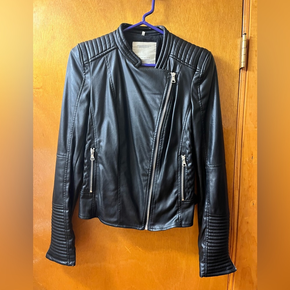 Zara Trafaluc Faux Leather Moto Jacket